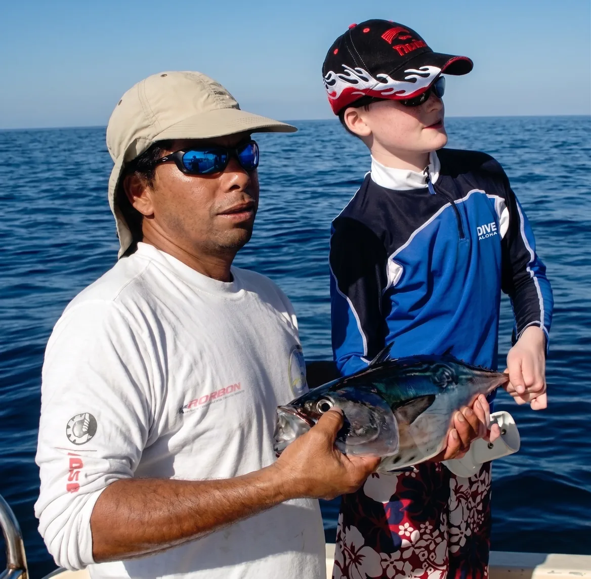Local Papagayo fishing captain aboard a charter boat
