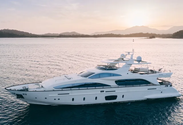 Gourmet snack spread and cocktails aboard a luxury yacht charter in the Gulf of Papagayo