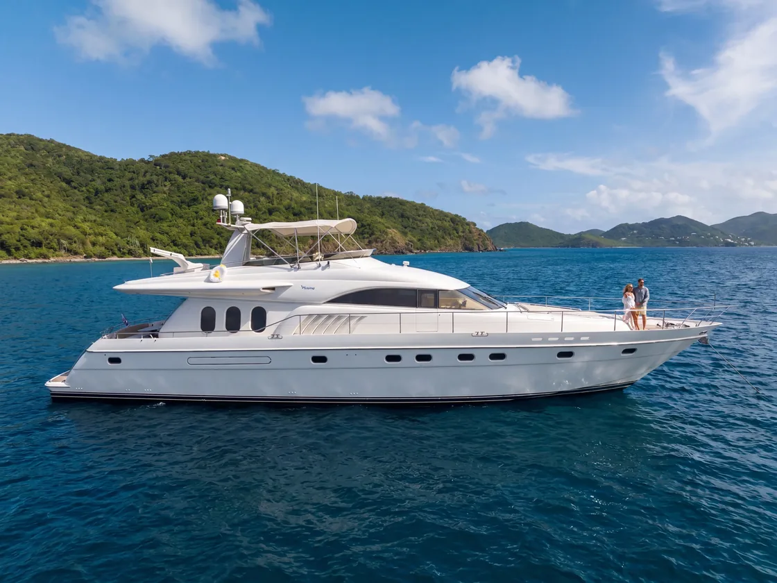 Luxury yacht anchored in the Gulf of Papagayo, Costa Rica