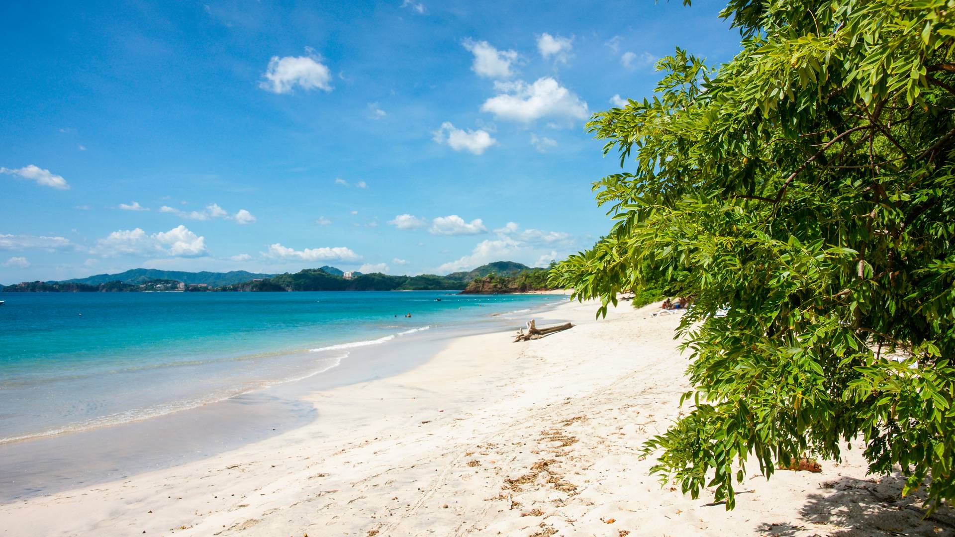 The beach at W Costa Rica, where the dinghy picks you up