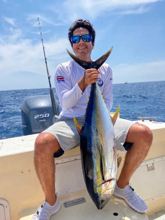 Yellowfin tuna catch offshore fishing Gulf of Papagayo Guanacaste Costa Rica